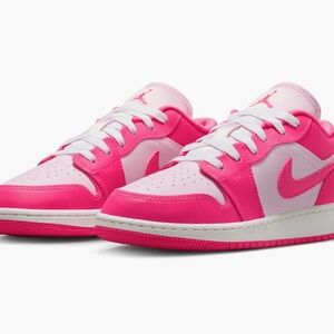 Nike Air Jordan 1 Low Pink and White Sneakers